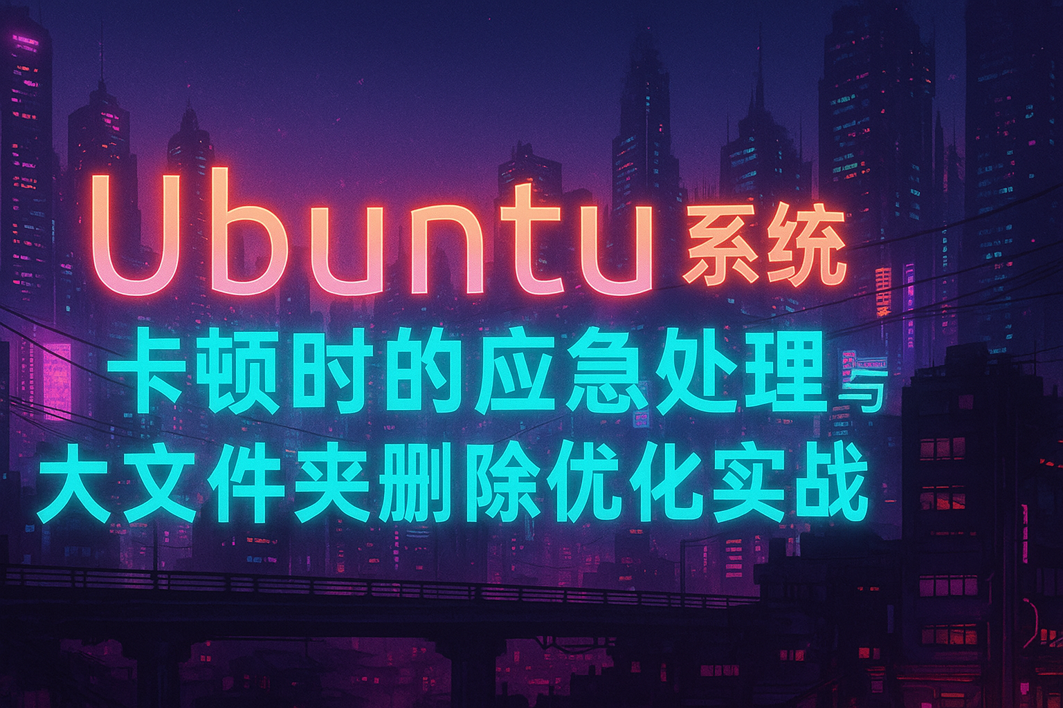 Ubuntu 系统卡顿时的应急处理与大文件夹删除优化实战